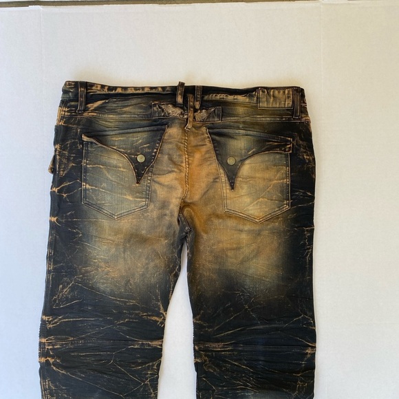 New ROBINS JEAN Slim Straight Biker Jeans SZ 42 - Picture 12 of 12